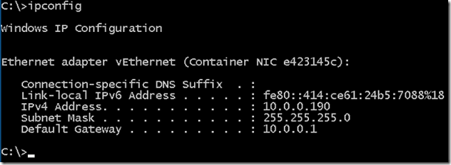 Configure port mapping for windows container