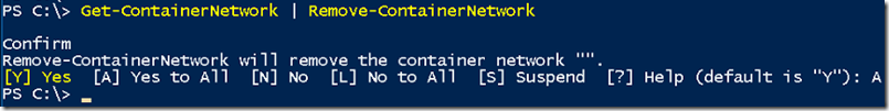 Create Transparent Network in Windows Container