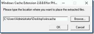Install PHP manually on Windows 2016 server