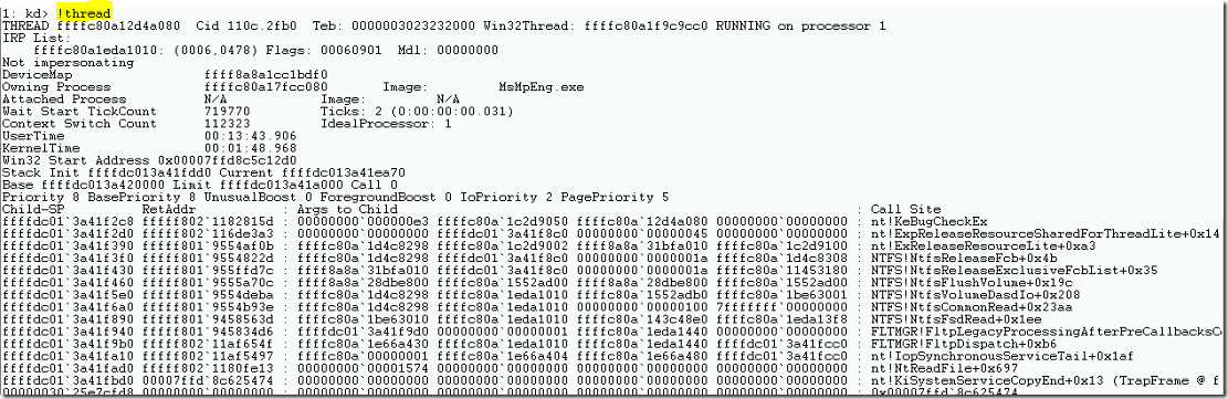 Steps to Analyze Windows Process and Threads using WINDBG