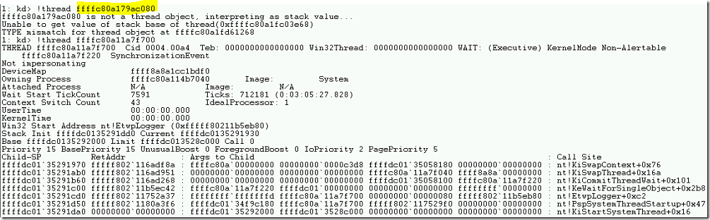 Steps to Analyze Windows Process and Threads using WINDBG