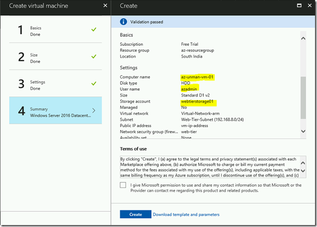 Steps to attach unmanaged OS Disk to a Windows Azure VM