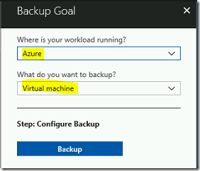 Steps to Backup Azure VM