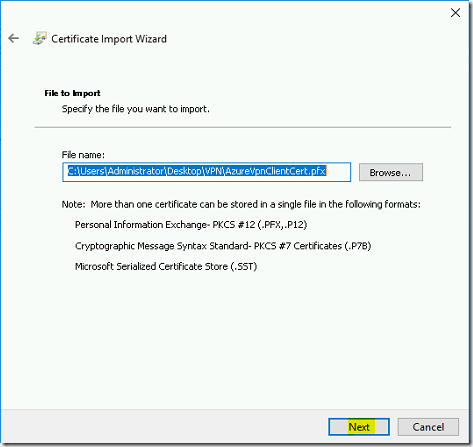Steps to create Point-to-Site VPN using Azure Portal