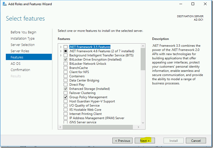 Steps to create New Active Directory forest using Azure Portal