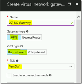 Steps to create VNET-to-VNET VPN using Azure Portal