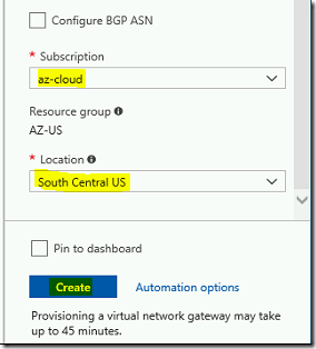 Steps to create VNET-to-VNET VPN using Azure Portal