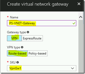 Steps to create Point-to-Site VPN using Azure Portal