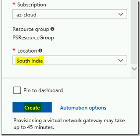 Steps to create Point-to-Site VPN using Azure Portal