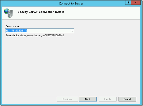 Steps to configure IIS Server Core for Remote Management