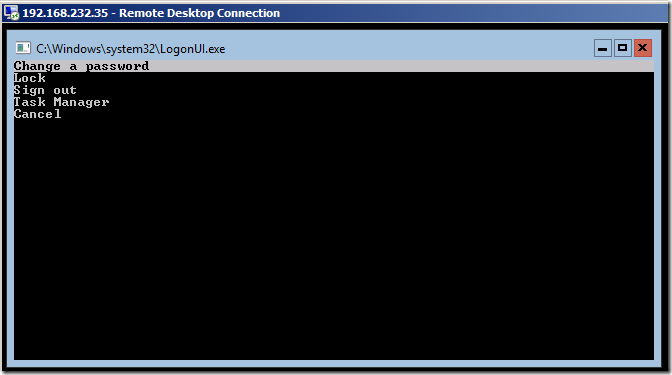 Steps to access the Windows Server Core through Remote Desktop (RDP)
