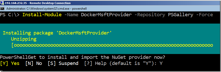 Steps to Install Docker on Windows 2016 Server Core