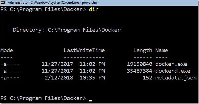 Steps to Install Docker on Windows 2016 Server Core