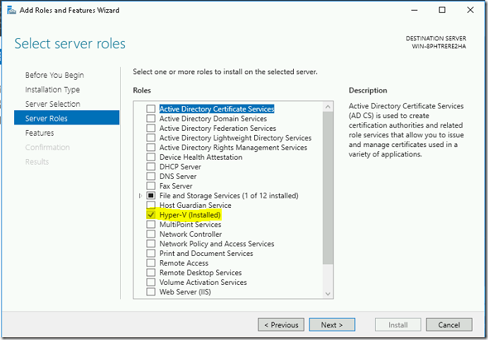 Installing MiniKube on Windows 2016 Server