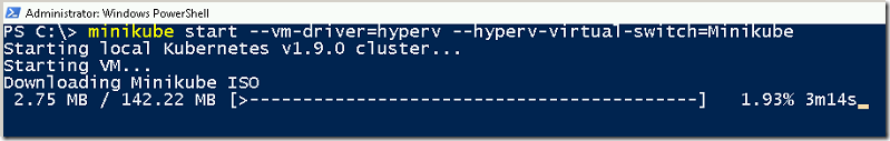 Installing MiniKube on Windows 2016 Server