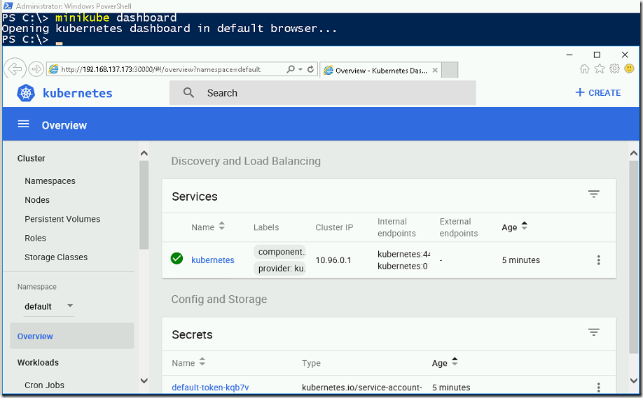 Installing MiniKube on Windows 2016 Server