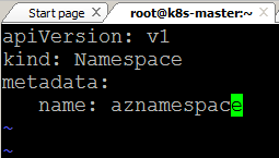 Steps to create Custom Namespace in the Kubernetes