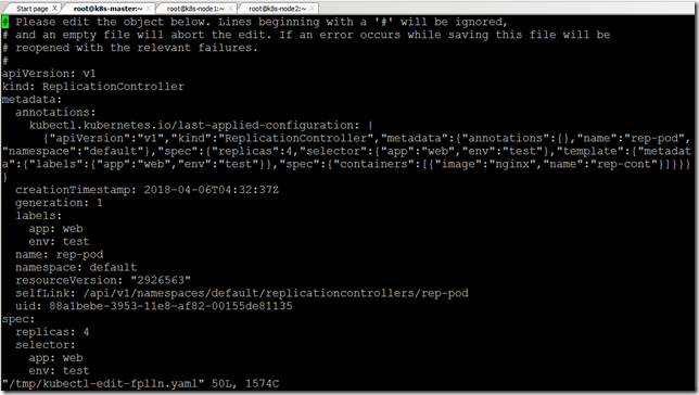 Steps to Edit and Delete the Replication controller