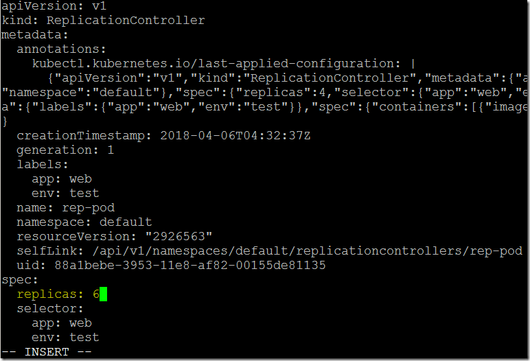 Steps to Edit and Delete the Replication controller