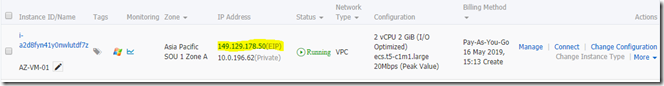 Steps to add EIP (Elastic IP) to an ECS Instance in Alibaba cloud