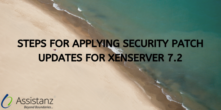 Steps For Applying Security Patch Updates For XenServer 7.2