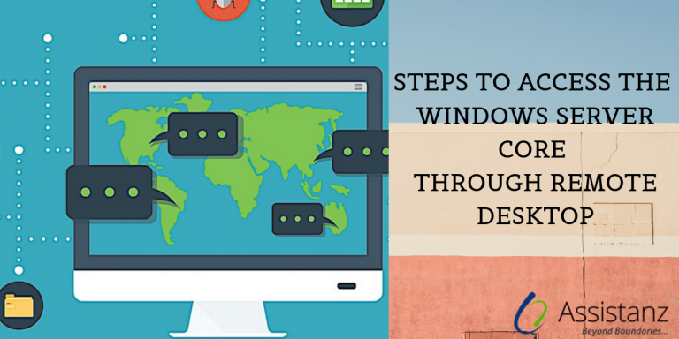 Steps To Access The Windows Server Core Through Remote Desktop