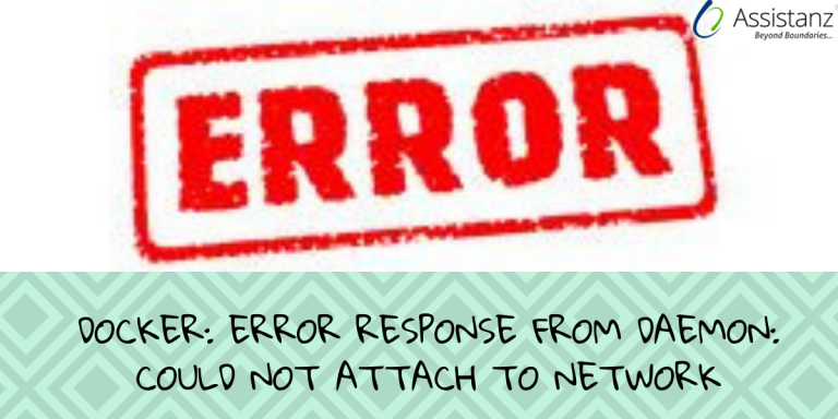 Error Response From Daemon