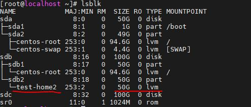 Mounting the disk in LVM on linux server
