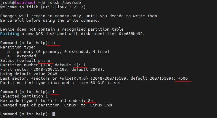 splitting the disk in LVM on linux server